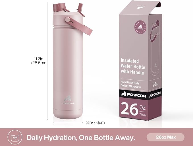 POWCAN 26 oz Insulated Water Bottle - Image 7