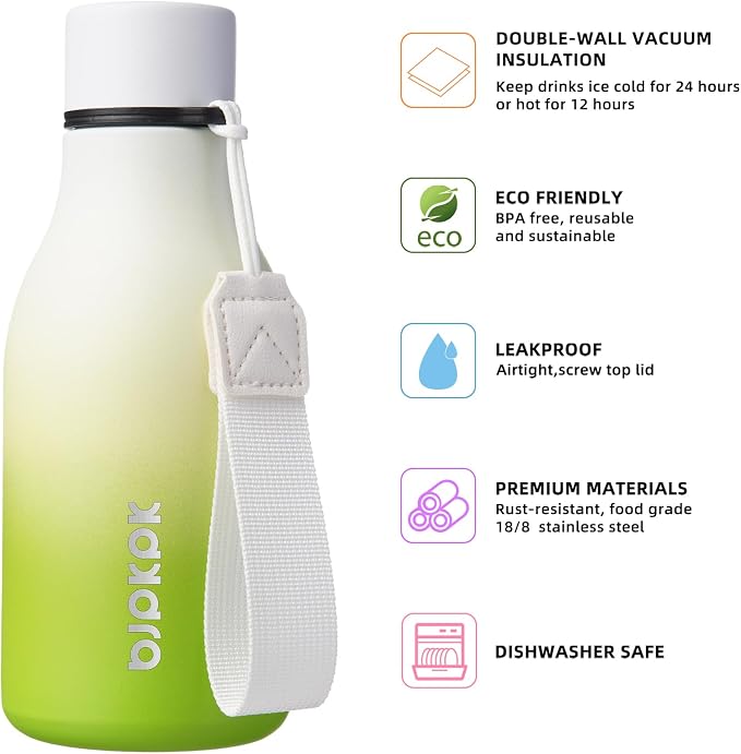 BJPKPK Insulated Water Bottles, 12oz Stainless Steel Metal Water Bottle - Image 2