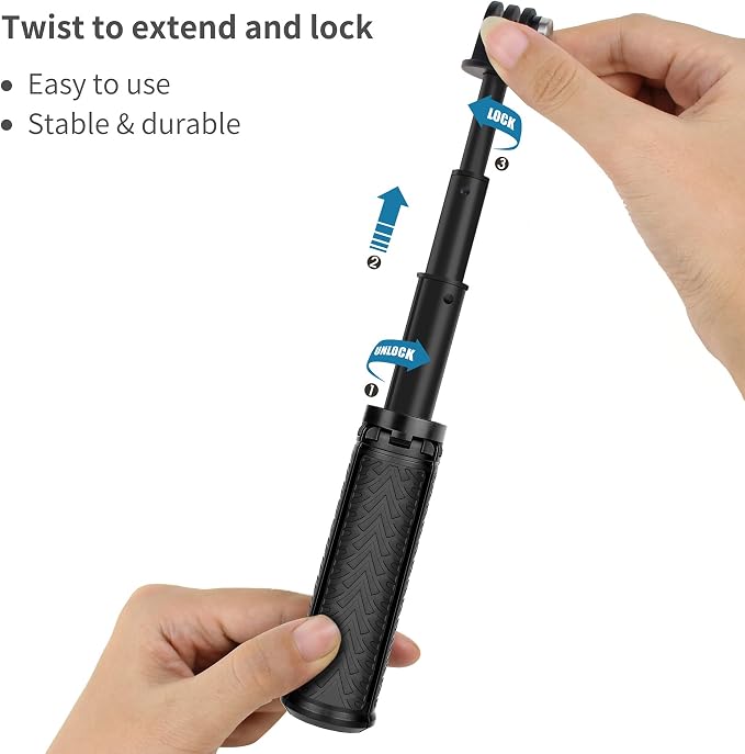 Mini Selfie Stick Tripod for GoPro Hero 13 12 11 10 9 8, Portable Handle Grip - Image 2