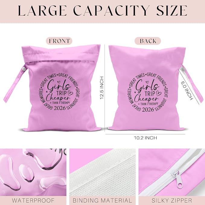 Girls Trip Gifts Wet Dry Bag, Beach Bag Wet Bag Favors, - Image 2