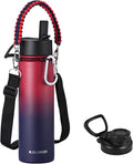 KXIAOCHEN Insulated Water Bottle, Stainless Steel Water Bottle, 2 Lids by KXIAOCHEN