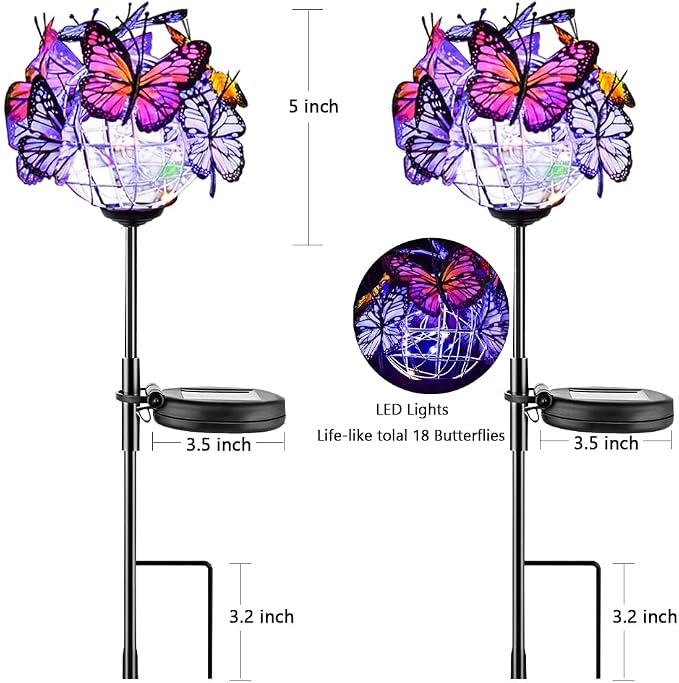 Weepong Outdoor Solar Lights 2 Pack, Solar Garden Lights - Image 5