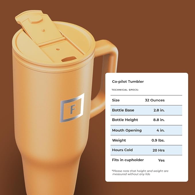 IRON °FLASK Co-Pilot Insulated Mug w/Straw & Flip Cap Lids - Image 9