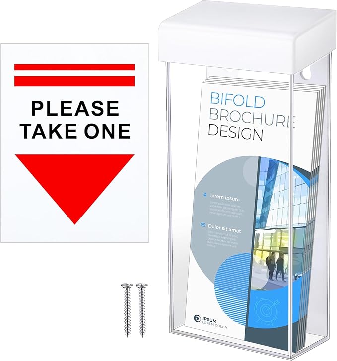 Remerry 1 Pcs Outdoor Brochure Holder 4 x 9 Inch Waterproof Wall Mount by Remerry