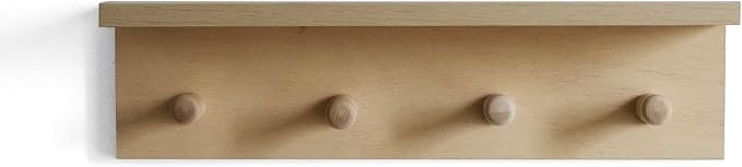 Entrance Coat Rack ，Coat Hooks, Wall-Mounted Wooden Hook Rack, Wall-Mounted - Image 2