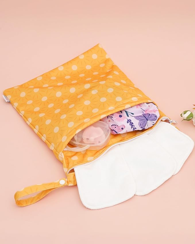 ALVABABY 3 Cloth Diaper Wet Dry Bags Waterproof Reusable - Image 5