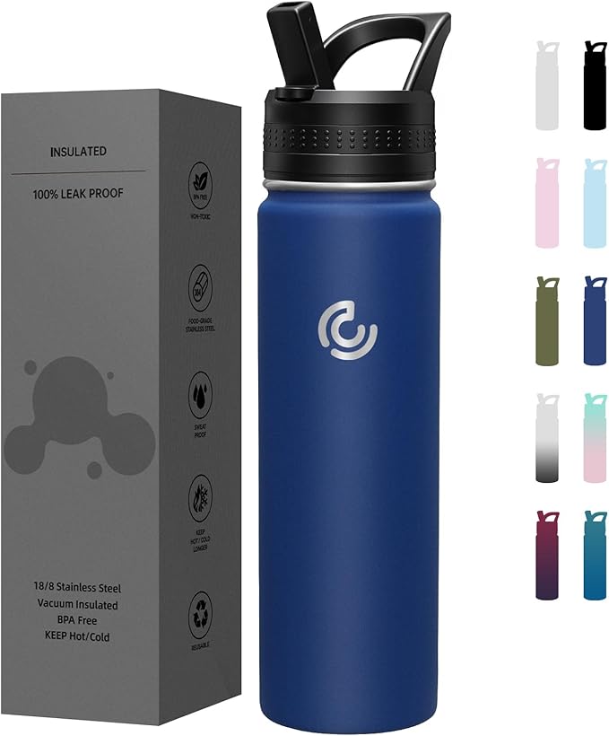 COKTIK 22oz Sports Water Bottle, Stainless Steel Water Bottle by coktik