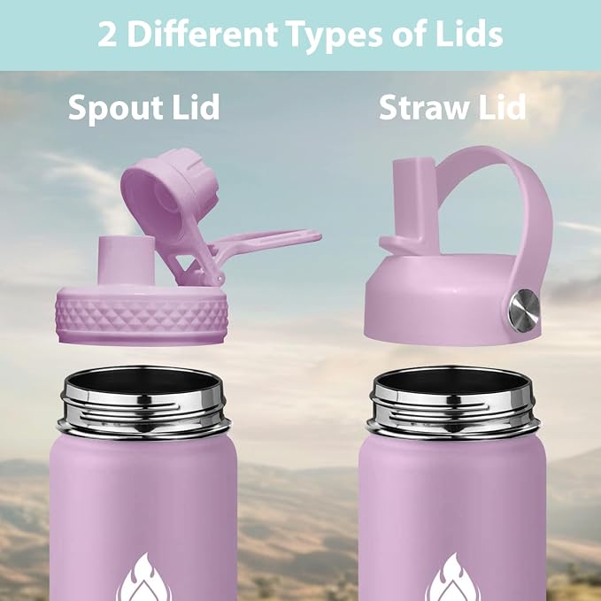 SENDESTAR Stainless Steel Wide Mouth Water Bottle 32oz Double Wall Vacuum - Image 2