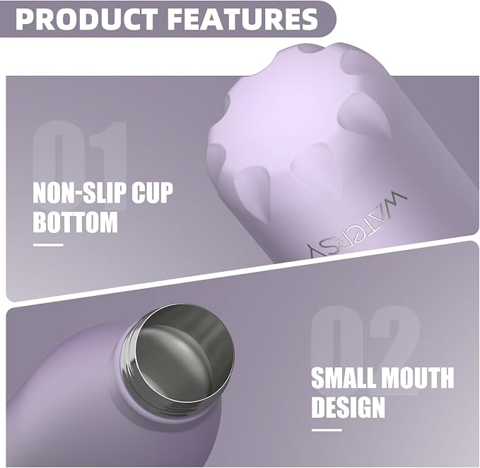 WATERSY Stainless Steel water bottles, 17oz/500ml Insulated Water Bottles - Image 5