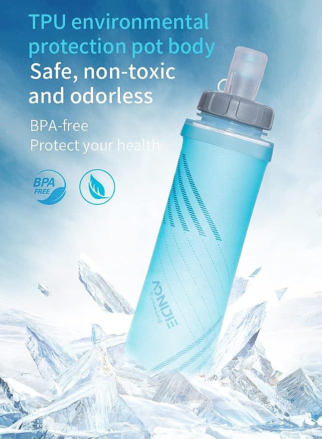 AONIJIE TPU Soft Flask Water Bottle Collapsible Running Flask - Image 8