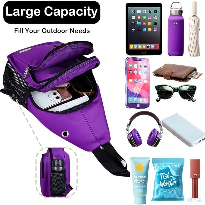 JENAGREEN Sling Backpack Crossbody Sling Bag, Cross Bag Adjustable Travel - Image 7