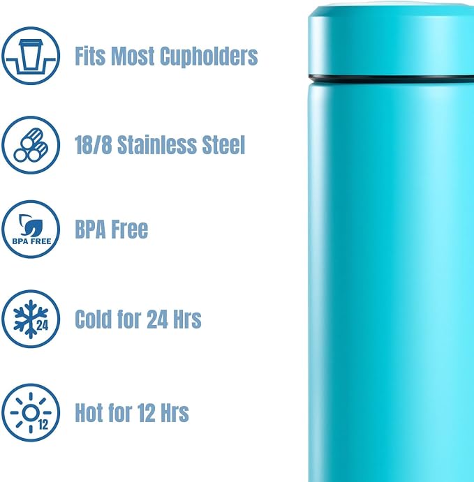 PARACITY Insulated Water Bottle, 15 oz Stainless Steel Water Bottles - Image 4