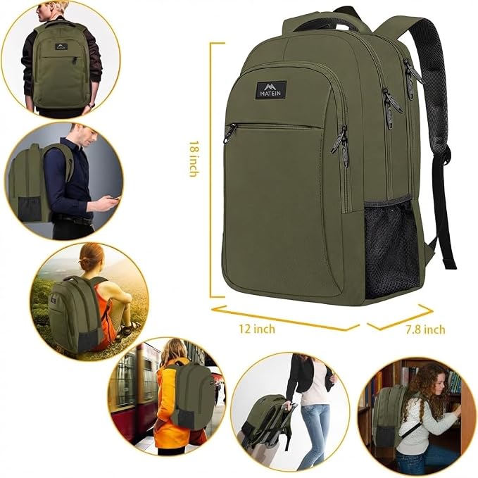 MATEIN 15.6 Inch Travel Laptop Backpack, Sturdy Computer Backpack - Image 7