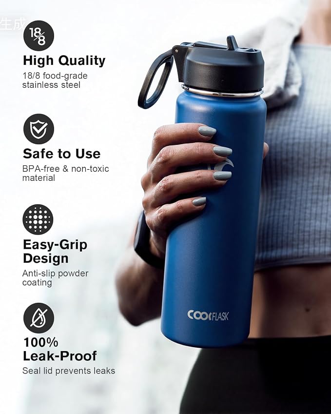 Coolflask Water Bottle 24 oz Insulated - Image 3