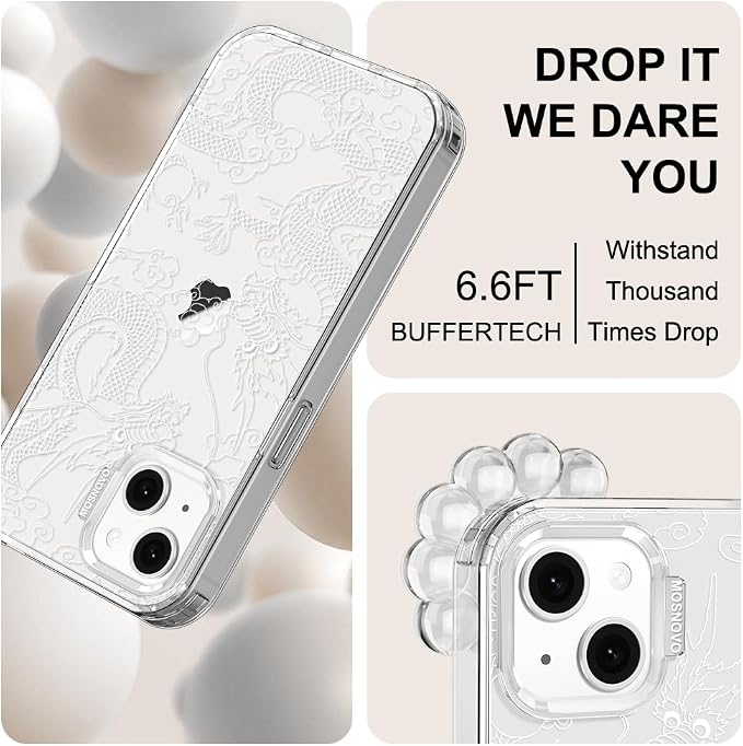 MOSNOVO for iPhone 13/14 Case | Military Grade 6.6ft Drop Tested | Clear - Image 6
