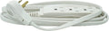 Woods Slimline Indoor Flat Extension Cord, 8 Ft, 16 Gauge Right Angle Plug by Woods