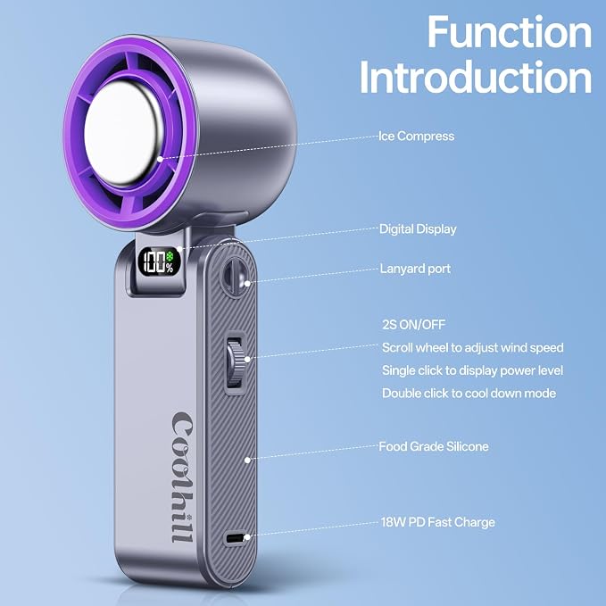 Handheld Portable fan with Turbo Cooling - Image 5