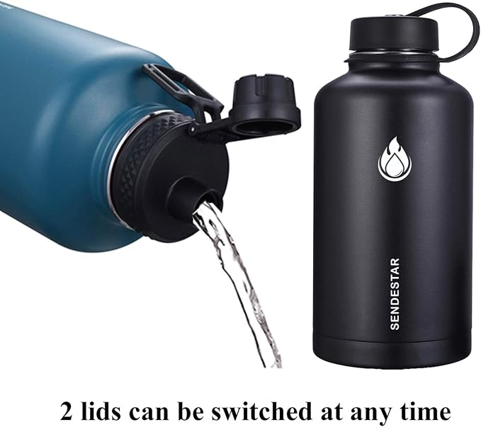SENDESTAR 64 oz Water Bottle Double Wall Vacuum Insulated Leak Proof Stainless - Image 6