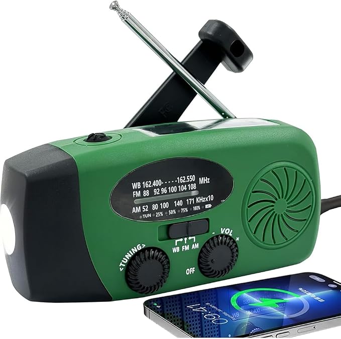 2000mAh/7400mWh Emergency Weather Radio by NOCTINGALE