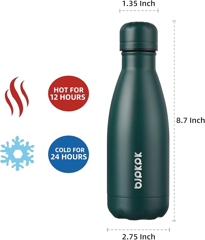 BJPKPK 12oz Small Insulated Water Bottles Stainless Steel Water Bottle - Image 2