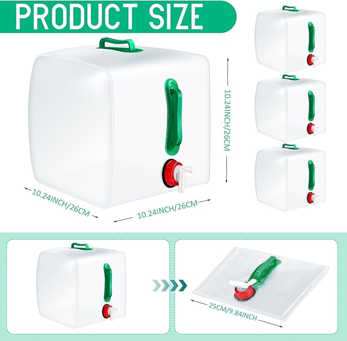 Reallnaive 3 Pcs Collapsible Water Container - Image 2