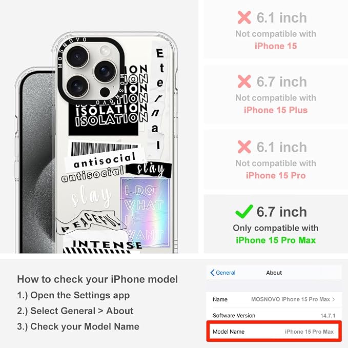 MOSNOVO Case for iPhone 15 Pro Max - Image 2