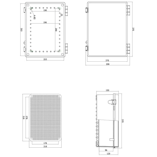 Outdoor Waterproof Electrical Box Junction Box Weatherproof IP67 ABS Plastic - Image 5