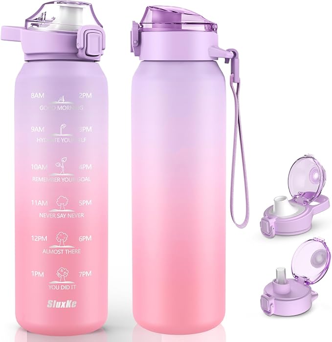 SLUXKE Stainless Steel Insulated Water Bottles 17oz by SLUXKE