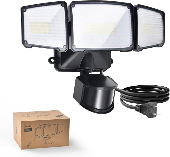Philips 36W Motion Sensor Security Lights Outdoor, 3800 LM LED Dusk to Dawn by PhilipsLightingLED