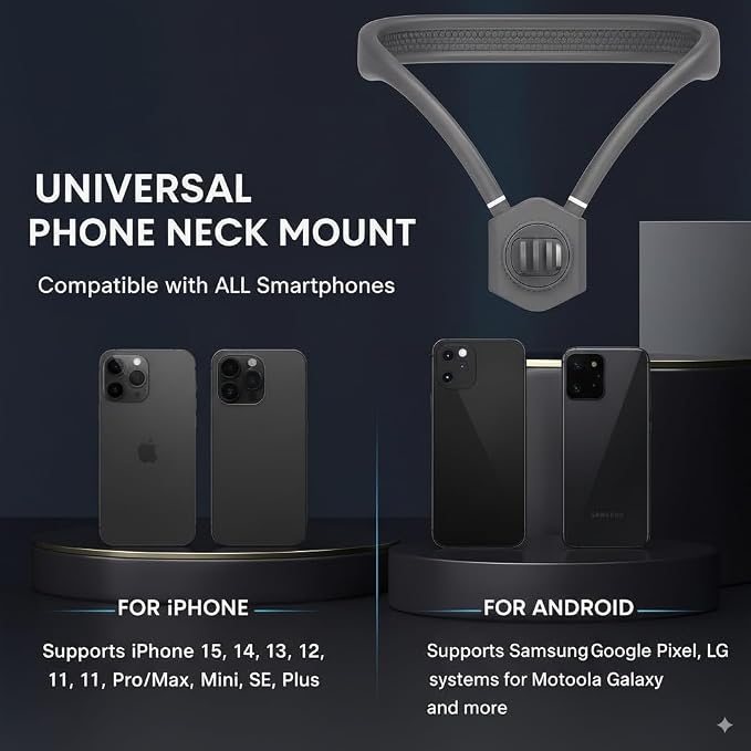 Neck Mount for Phones, Hands Free POV/Vlog Filming, Neck Cell Phone Holder for - Image 6