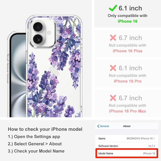MOSNOVO Case for iPhone 16 - Image 2