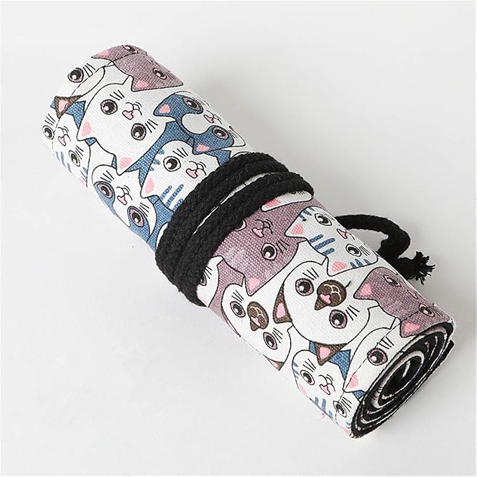 Funny live 24/36/48/72 Slots Colored Pencil Wrap Roll up Pen Holder Case - Image 7