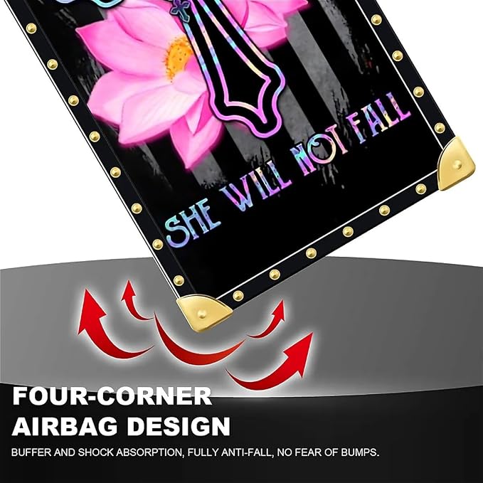 Compatible with iPhone 16 Case, Praying Cross Hands Luxury Golden Decoration - Image 7