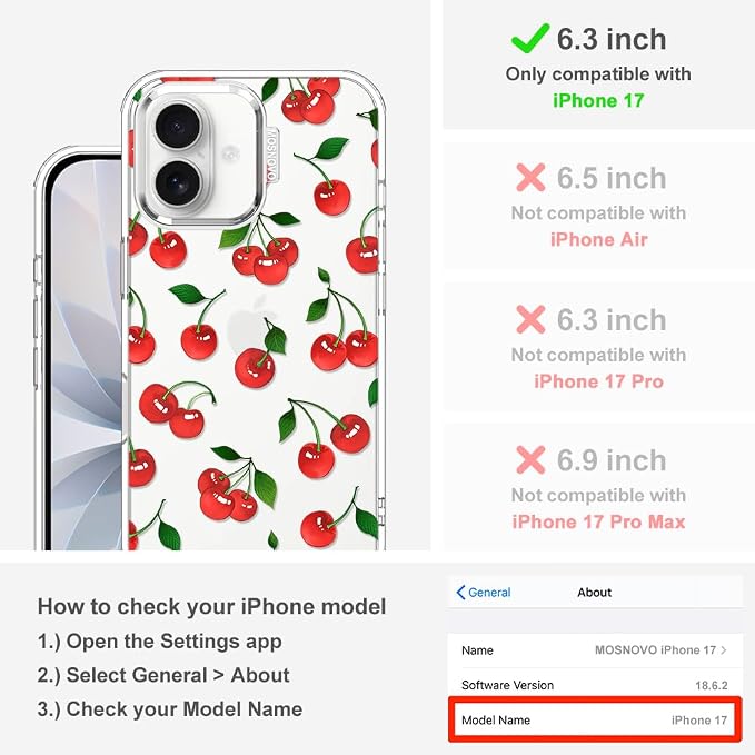 MOSNOVO for iPhone 17 Case | Military Grade 6.6ft Drop Tested | Camera Control - Image 2