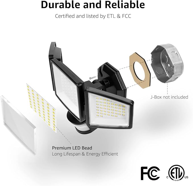 Lepro LED Security Lights, Outdoor Motion Sensor Light, Flood Lights - Image 8