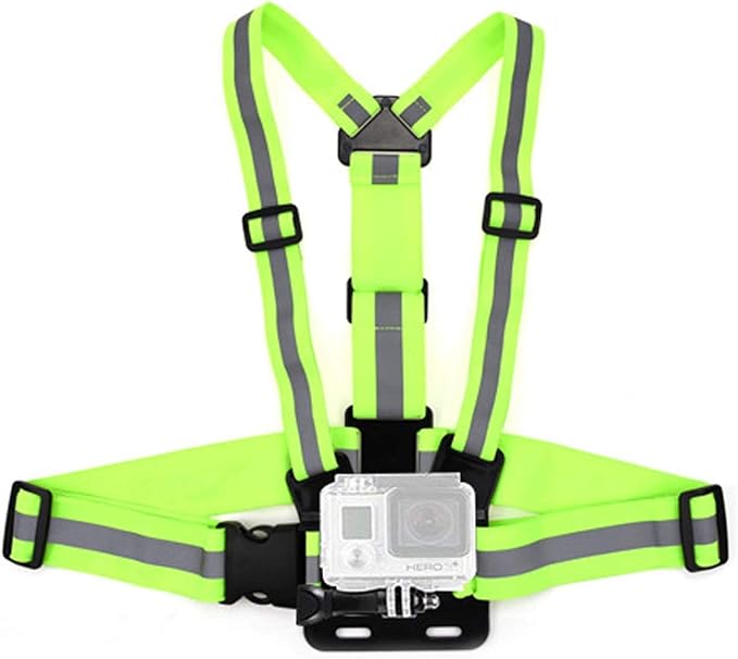 POV Action Camera Cellphone Selfie Reflective Vest Chest Strap Mount Harness - Image 3