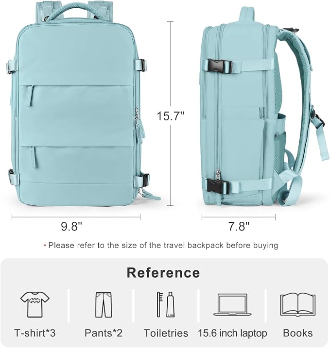 coofay Travel Backpack Carry On Flight Approved Personal Item Travel Bag Carry - Image 4