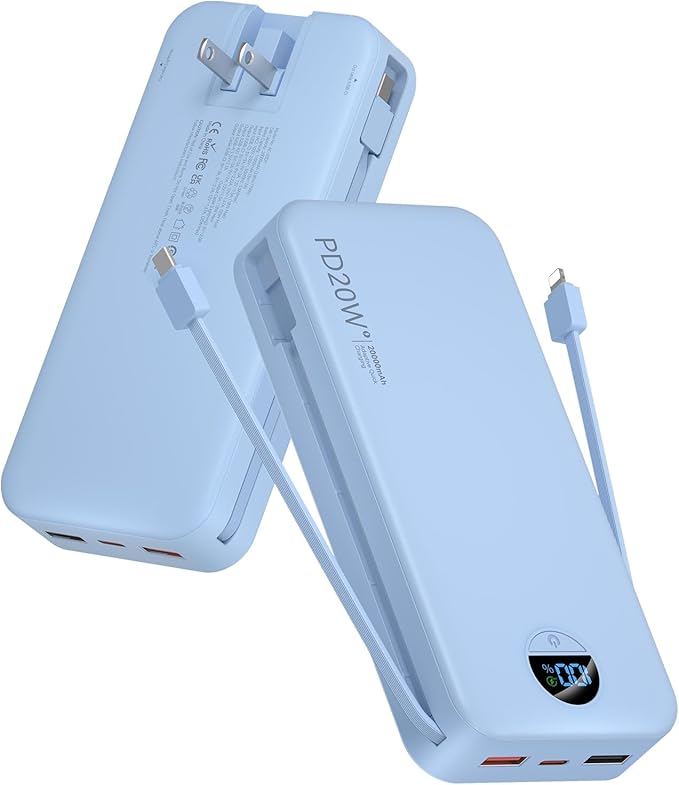 citicr Portable Charger Power Bank, 20000mAh PD20W USB C Fast Charging by CITICR
