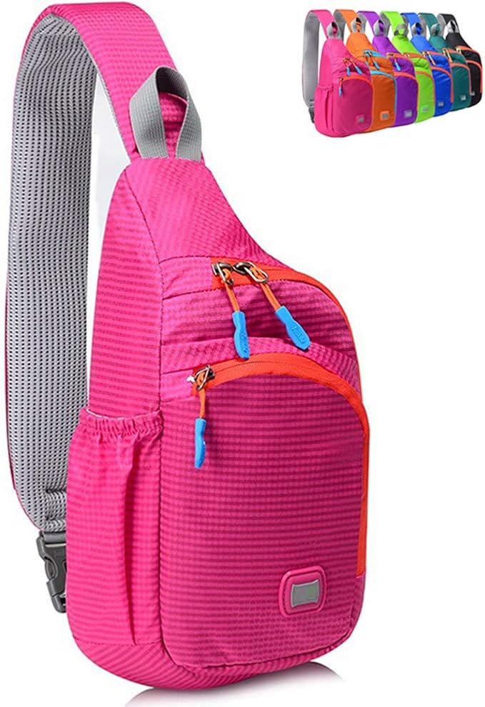Peicees Small Sling Backpack Waterproof Unisex Shoulder Bag Chest Crossbody by Peicees