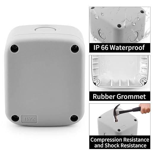 Nineleaf Waterproof Junction Box, IP66 Weatherproof Electrical Project Boxes - Image 5