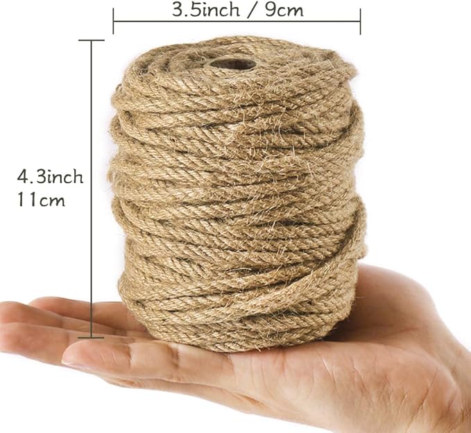 Tenn Well 5mm Jute Rope, 100 Feet 4Ply Twisted Heavy Duty and Thick Twine Rope - Image 8