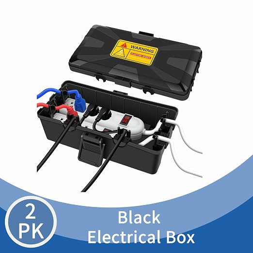 NineLeaf Outdoor Electrical Box Waterproof, Medium Weatherproof Electrical Box - Image 2