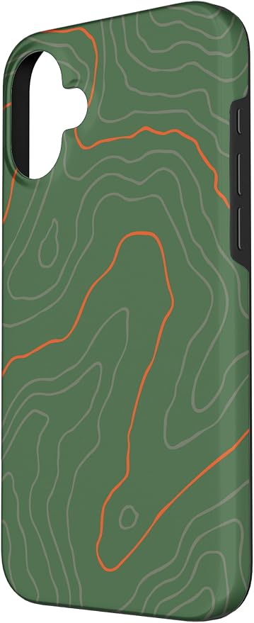 Backcountry Topo Guide Orange Lines Topographical Map Case - Image 2