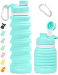 Nefeeko Collapsible Water Bottle, 26oz Silicone Foldable Water Bottles by Nefeeko