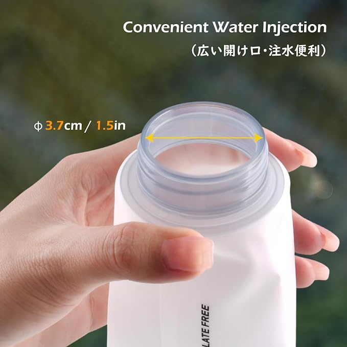 TRIWONDER TPU Collapsible Flask BPA-Free Soft Folding Water Bottles - Image 3