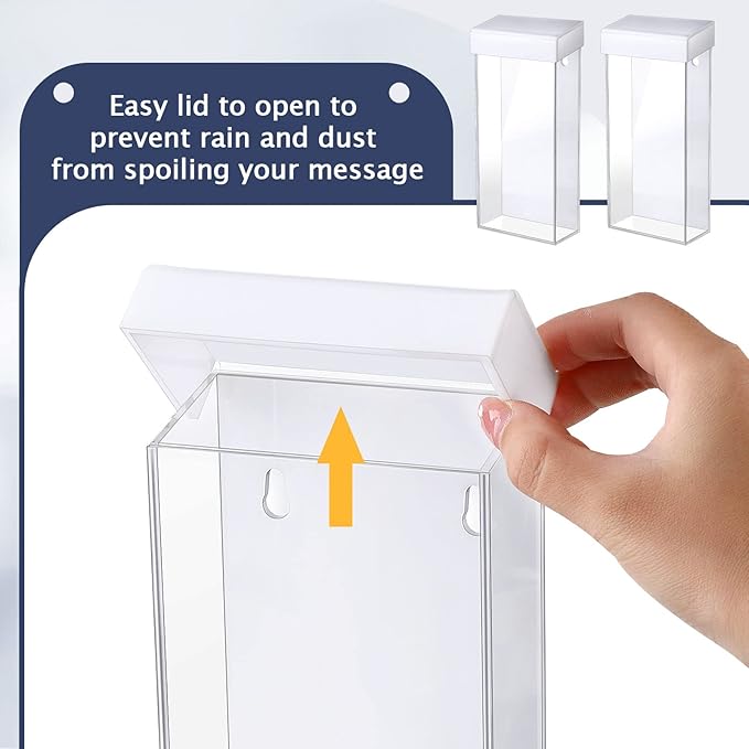 Remerry 1 Pcs Outdoor Brochure Holder 4 x 9 Inch Waterproof Wall Mount - Image 4