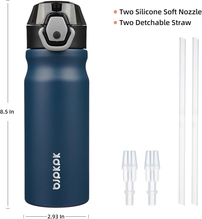 BJPKPK Insulated Water Bottle 18oz Stainless Steel Water Bottles - Image 4