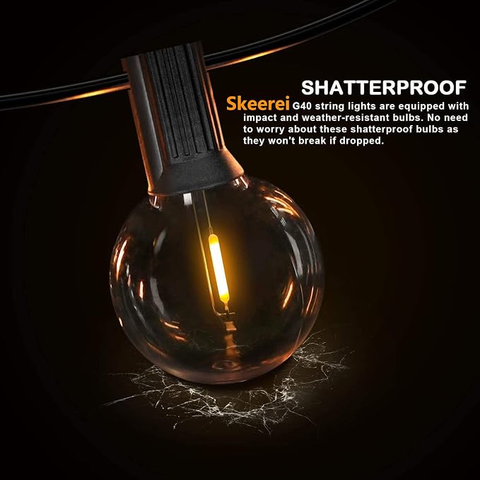 Outdoor String Lights Waterproof Patio Lights 200FT - Image 3