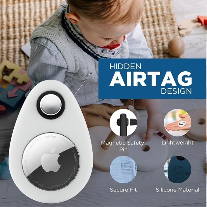 INFINITE ORBIT AirTag Holder for Kids – 2 Pack Anti-Removal Locking Case - Image 2