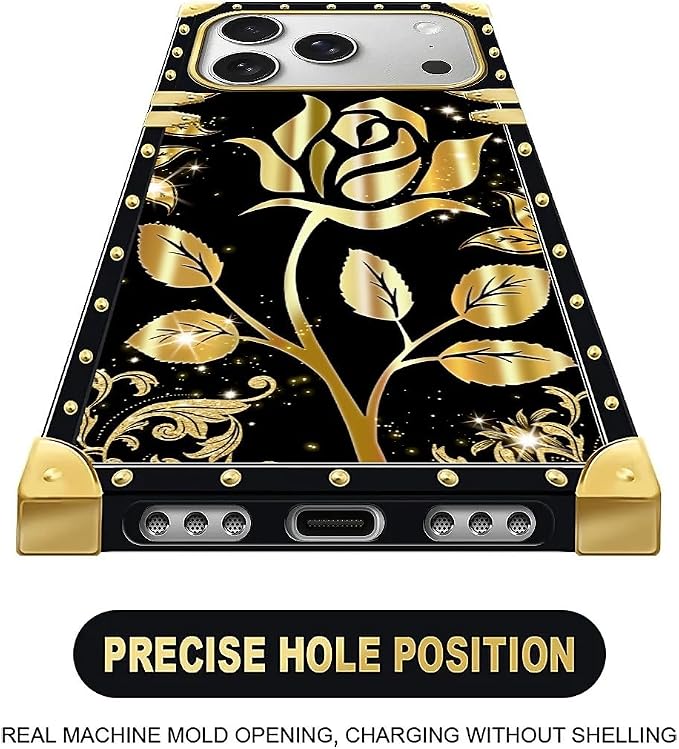 for iPhone 17 Pro Max Case Luxury Golden Decoration - Image 5